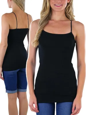 ToBeInStyle Womens Basic Layering Cotton Cami & Sheer Lace Camisoles