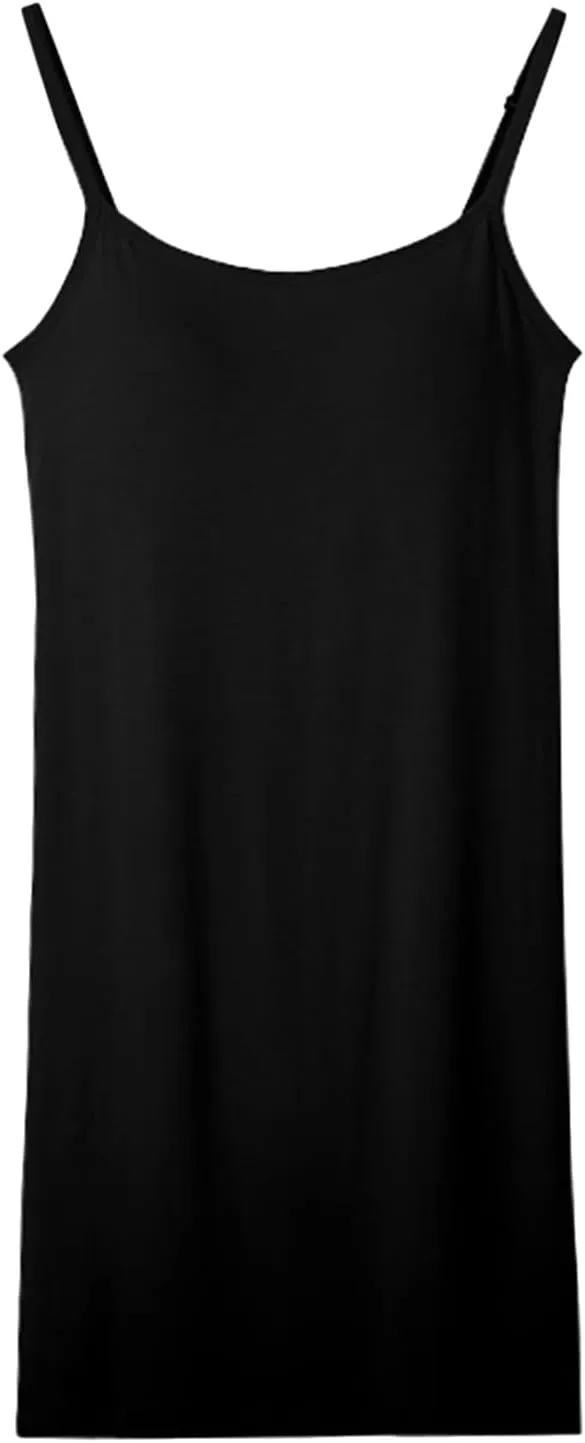 Vest Top with Built in Bra Women's Shelf Bra Camisole Tops Adjustable Spaghetti Strap Cami Tank Sleeveless Basic Undershirt