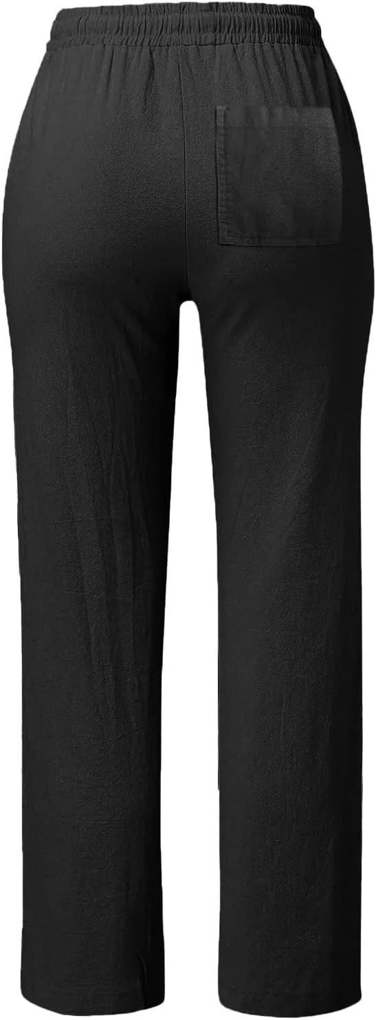 Wide Leg Pants for Women Winter Stretchy Vacation Pants with Pockets Straight Leg Water Resistant