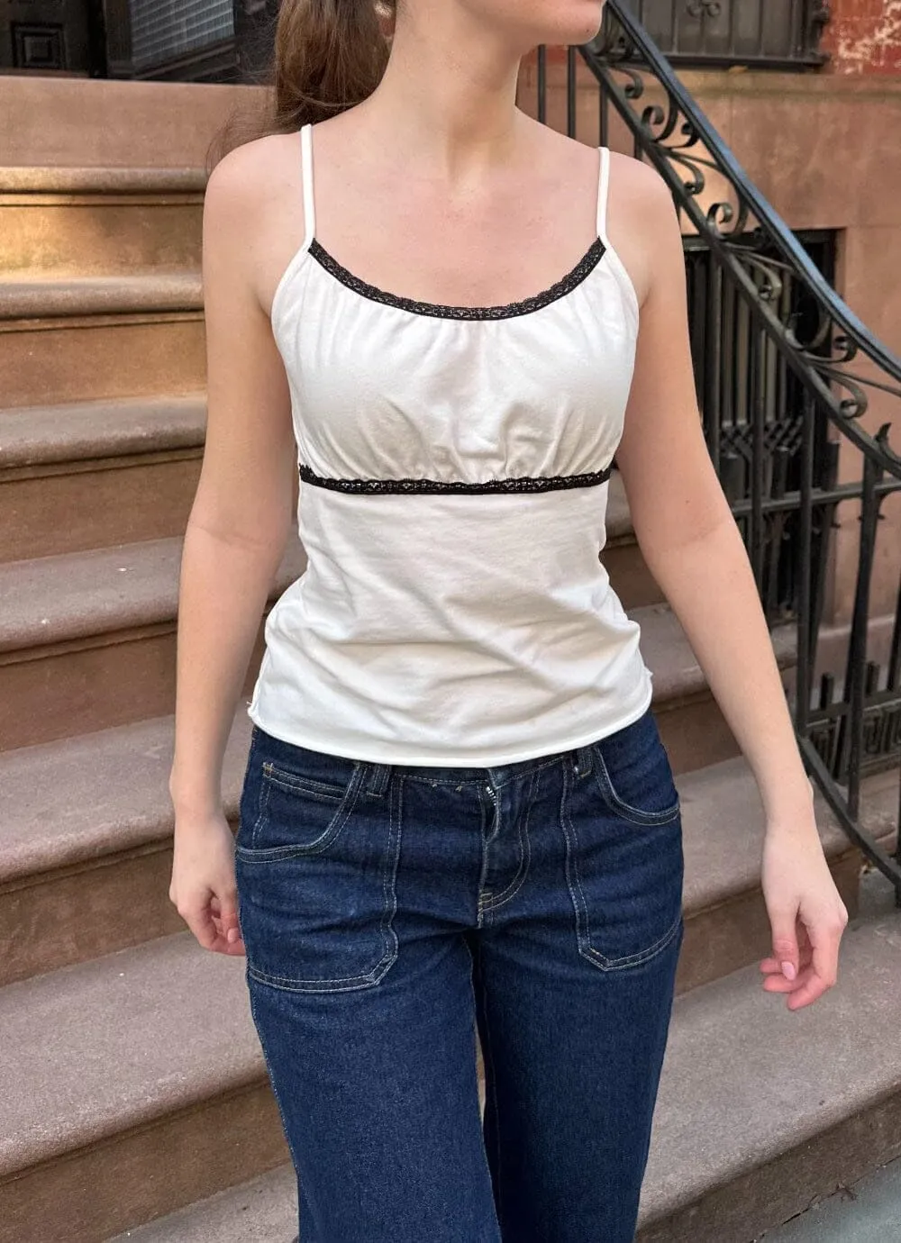 Womens Sexy Cami Stretchy Spaghetti Strap Camisole Tank Top Y2k Going Out Slim Corset Sleeveless Shirt Crop Tops