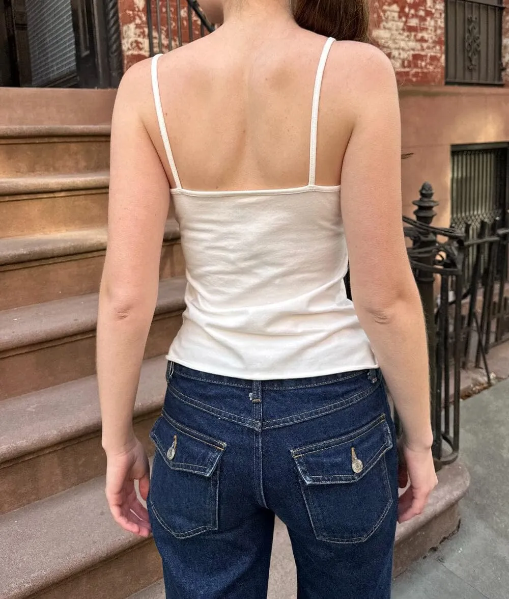 Womens Sexy Cami Stretchy Spaghetti Strap Camisole Tank Top Y2k Going Out Slim Corset Sleeveless Shirt Crop Tops