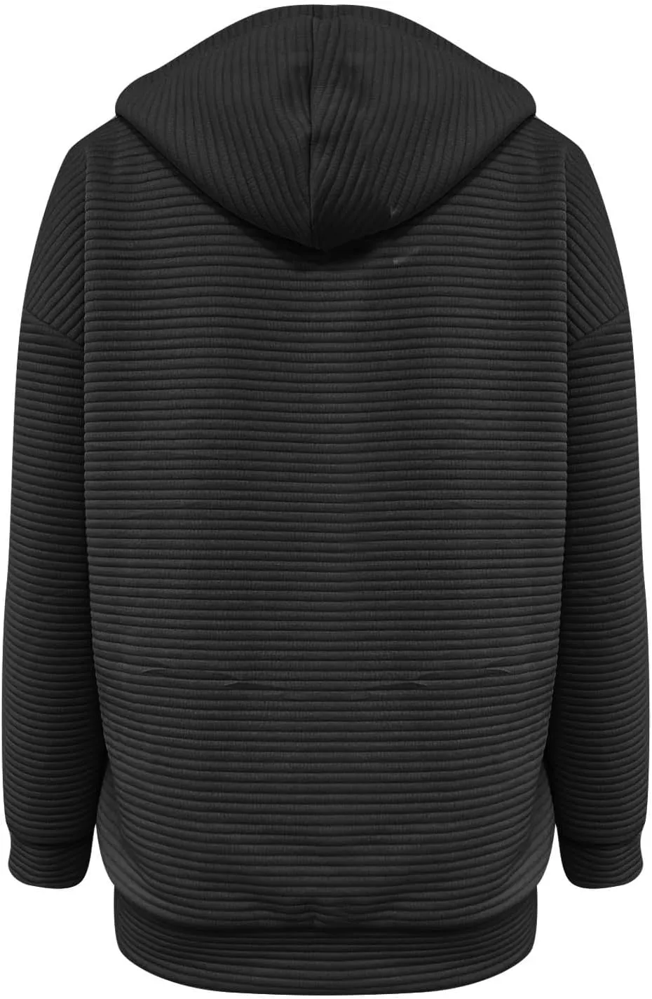 Womens Waffle Knit Hooded Jackets Full Zip Drawstring Hoodies Pullover Oversized Sweatshirt Trendy Fall Outfits