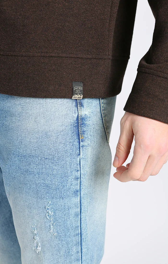 Wool Blend Soft Long Sleeve Crewneck