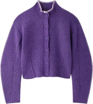Yimoon Womens Casual Cropped Cardigan Sweater Button Down Long Sleeve Chunky Knitted Cardigan Outwear