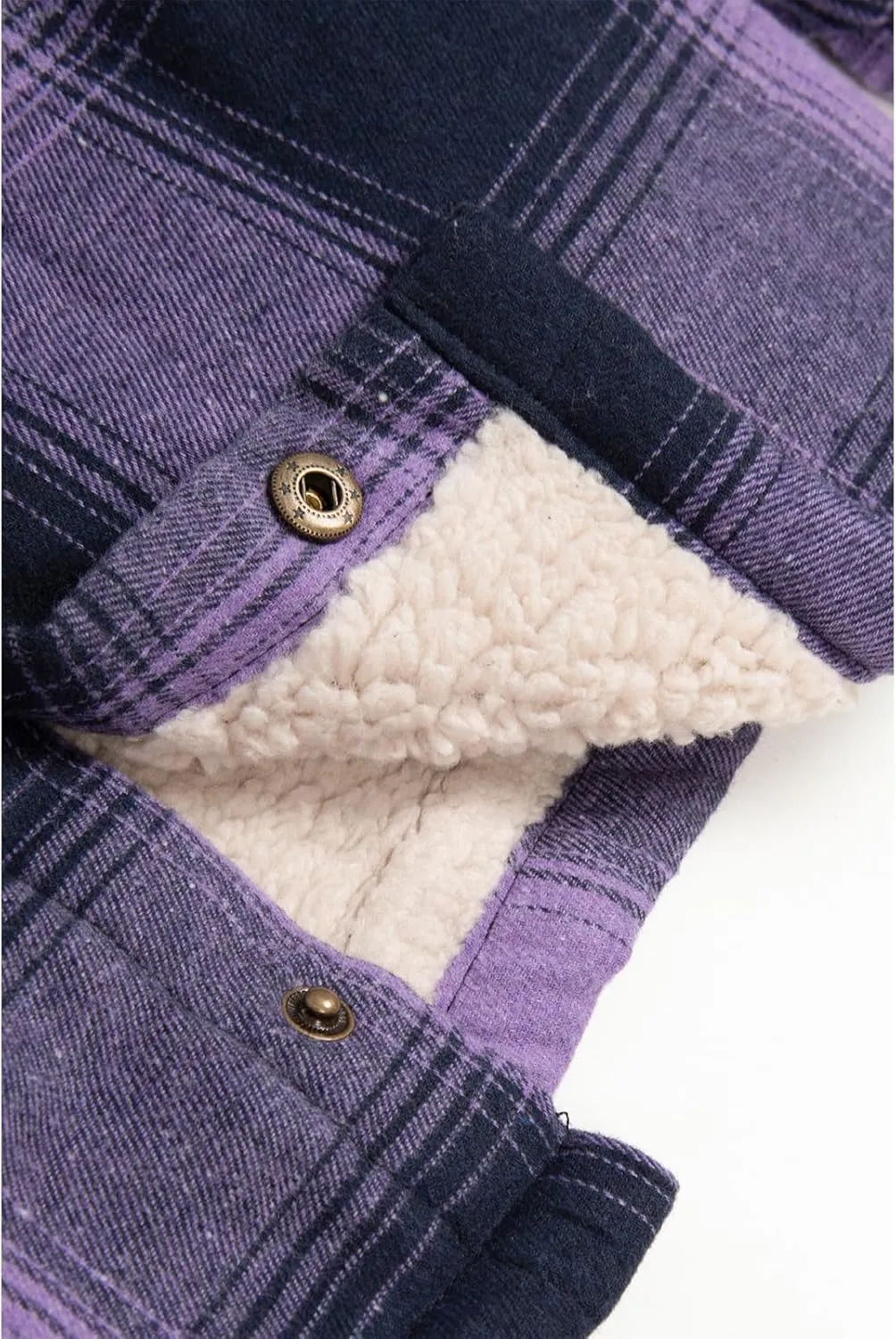 ZENTHACE Toddlers and Kids Boys Girls Sherpa Lined Snap Flannel Shirt Jacket,Cozy Plaid Flannel Shacket (Gender-Neutral)