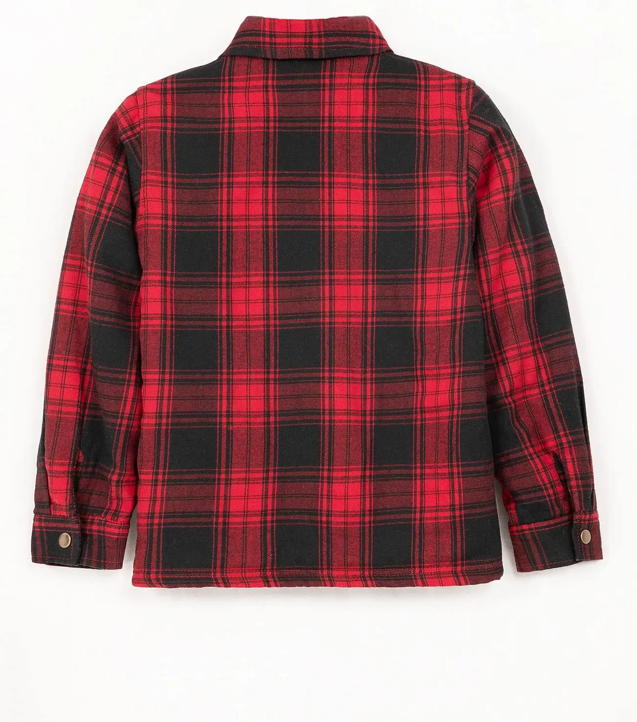 ZENTHACE Toddlers and Kids Boys Girls Sherpa Lined Snap Flannel Shirt Jacket,Cozy Plaid Flannel Shacket (Gender-Neutral)