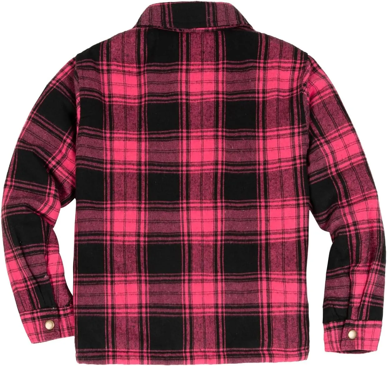 ZENTHACE Toddlers and Kids Boys Girls Sherpa Lined Snap Flannel Shirt Jacket,Cozy Plaid Flannel Shacket (Gender-Neutral)