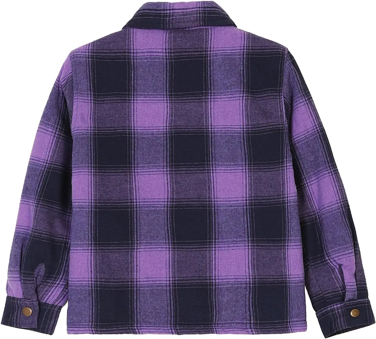 ZENTHACE Toddlers and Kids Boys Girls Sherpa Lined Snap Flannel Shirt Jacket,Cozy Plaid Flannel Shacket (Gender-Neutral)
