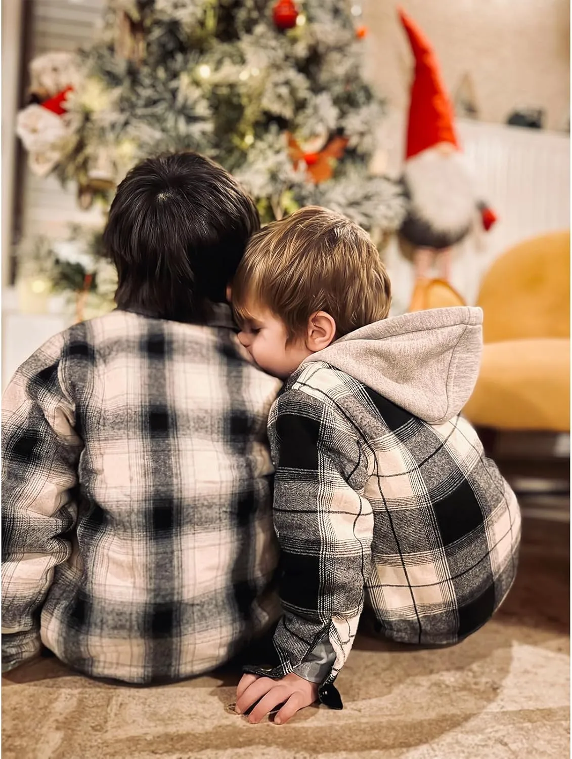 ZENTHACE Toddlers and Kids Boys Girls Sherpa Lined Snap Flannel Shirt Jacket,Cozy Plaid Flannel Shacket (Gender-Neutral)