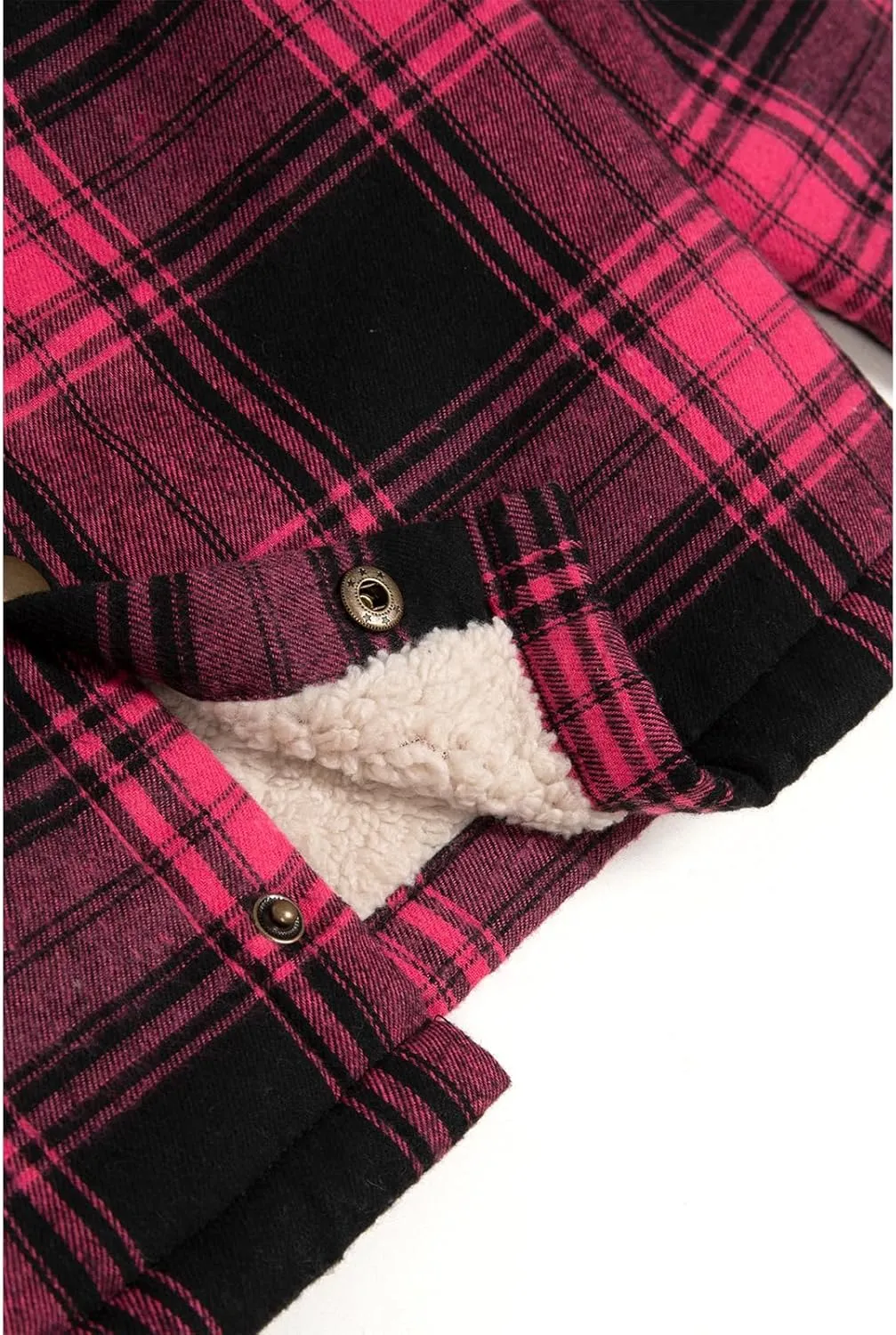 ZENTHACE Toddlers and Kids Boys Girls Sherpa Lined Snap Flannel Shirt Jacket,Cozy Plaid Flannel Shacket (Gender-Neutral)